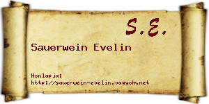 Sauerwein Evelin névjegykártya